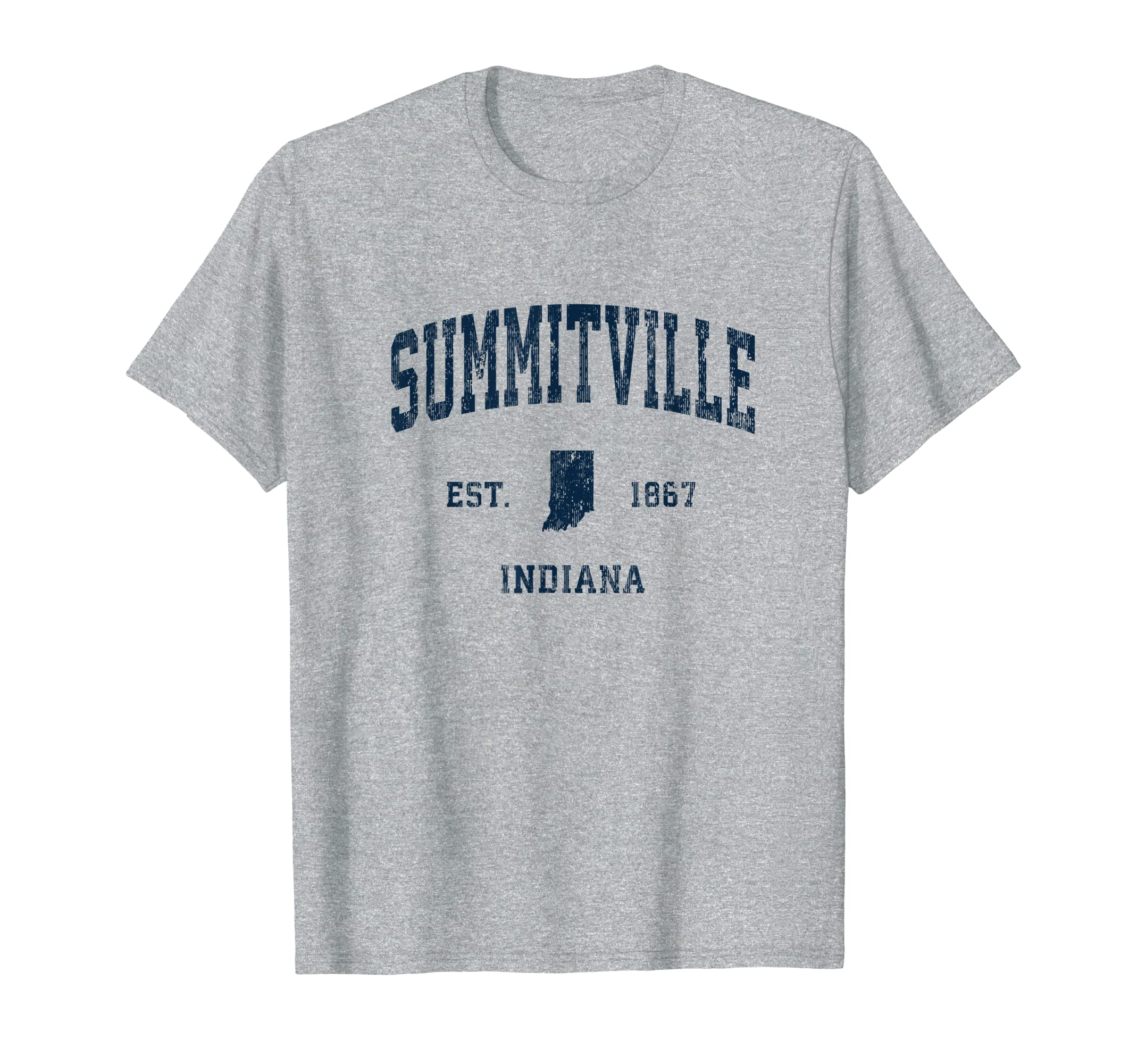 Summitville Indiana IN Vintage Athletic Navy Sports Design T-Shirt