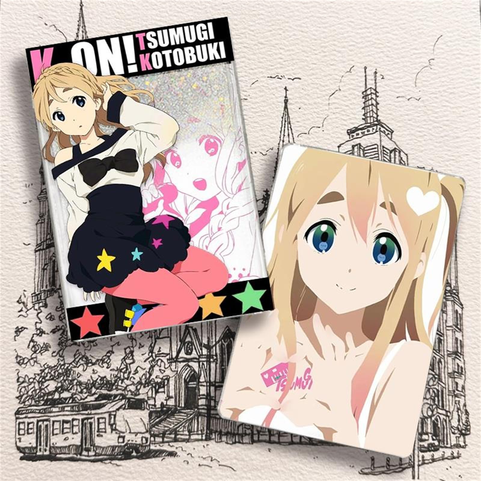 ★美品、未使用★けいおん！グッズ　50点まとめ 非売品 未使用 けいおん! メンバー別 きせかえステッカー HTT