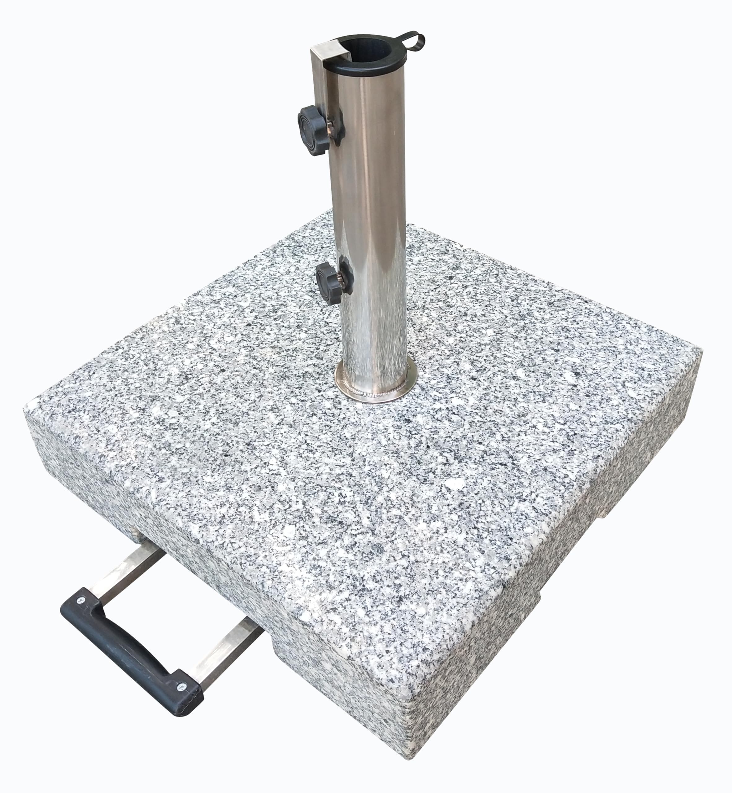 Gardissimo Trolley Granitsockel Robusto 70 kg mit Rollen | Für Sonnenschirme bis 5,4 cm Rohrdurchmesser, Mit Auszieh-Griff
