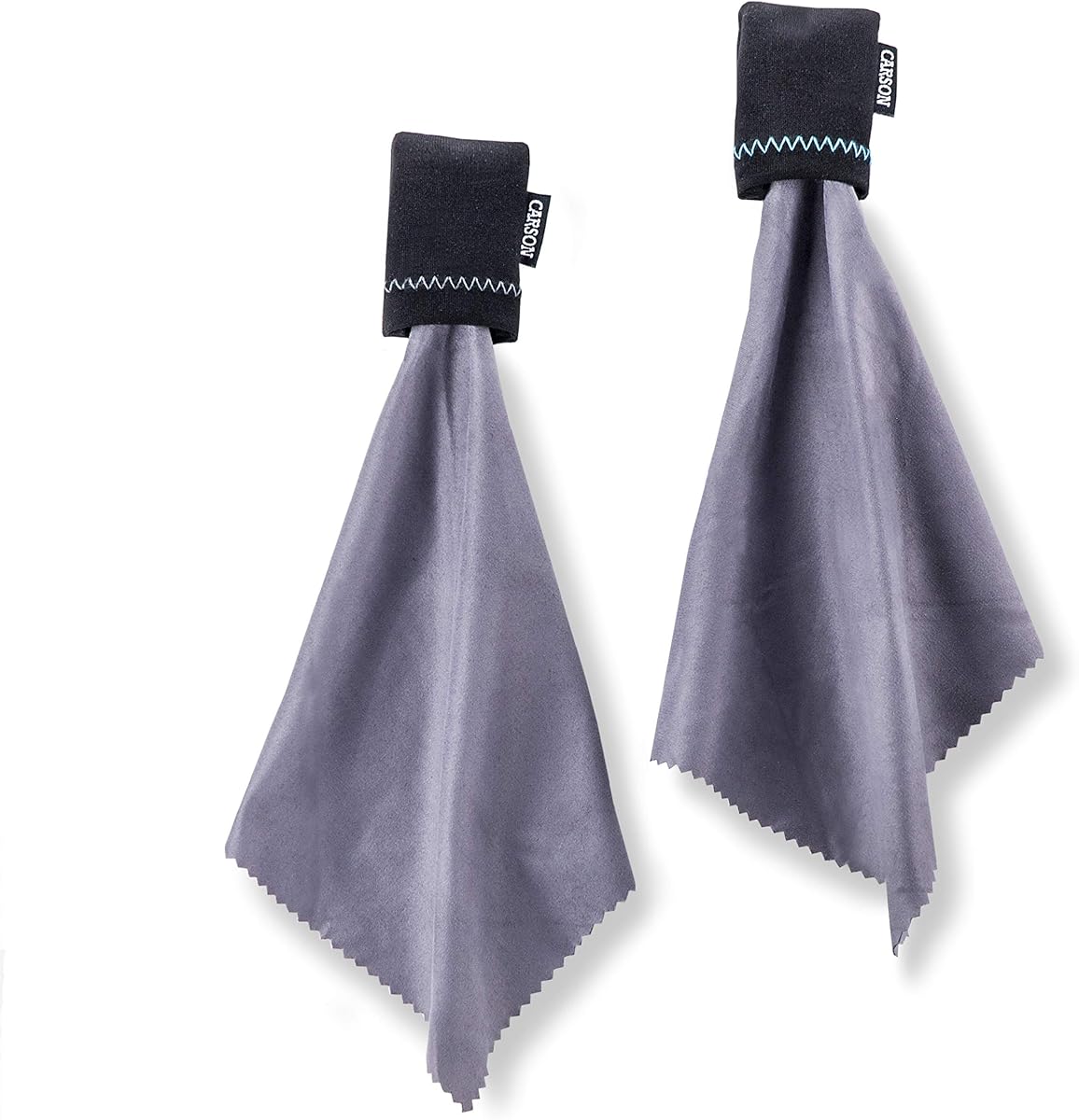 Carson Stuff-It Go Microfiber Lens Cloth Cleaning System - 2 Pack (SN-10AM), Black
