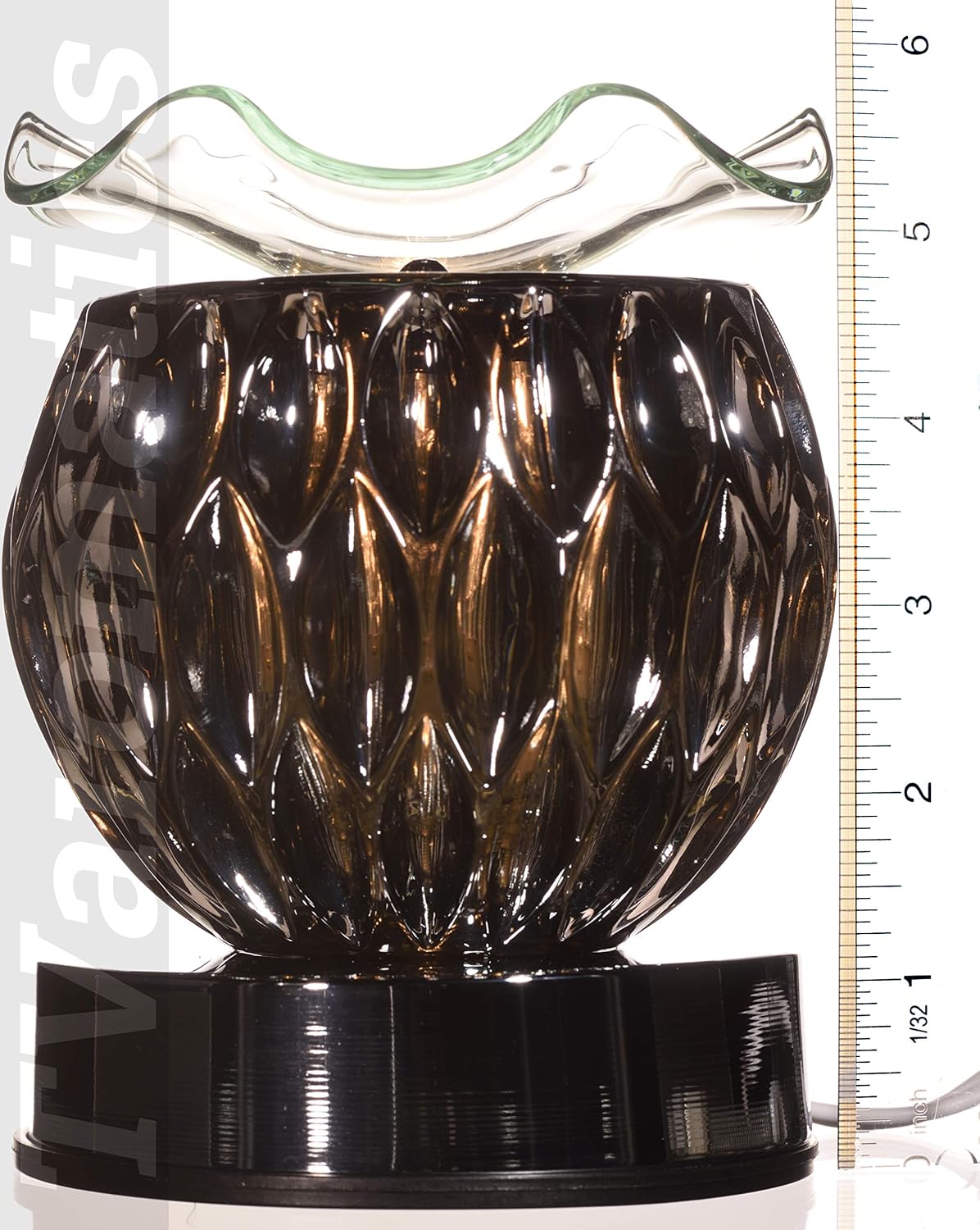 Black Mirror Glass Lite-Touch Electric Aroma Lamp Oil and Wax Tart Warmer