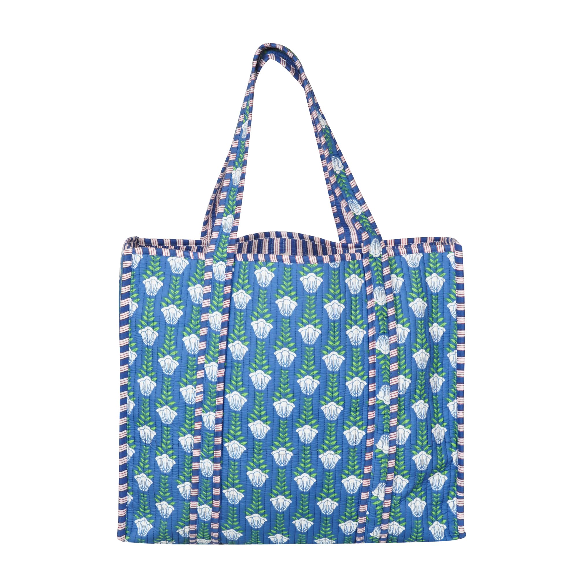 LKGSM RUGS Cotton Tiger Block Print Tote Bag, Indian Handmade Shopping Shoulder Bag, Unisex Market Daily Use, Dn 59, Standard