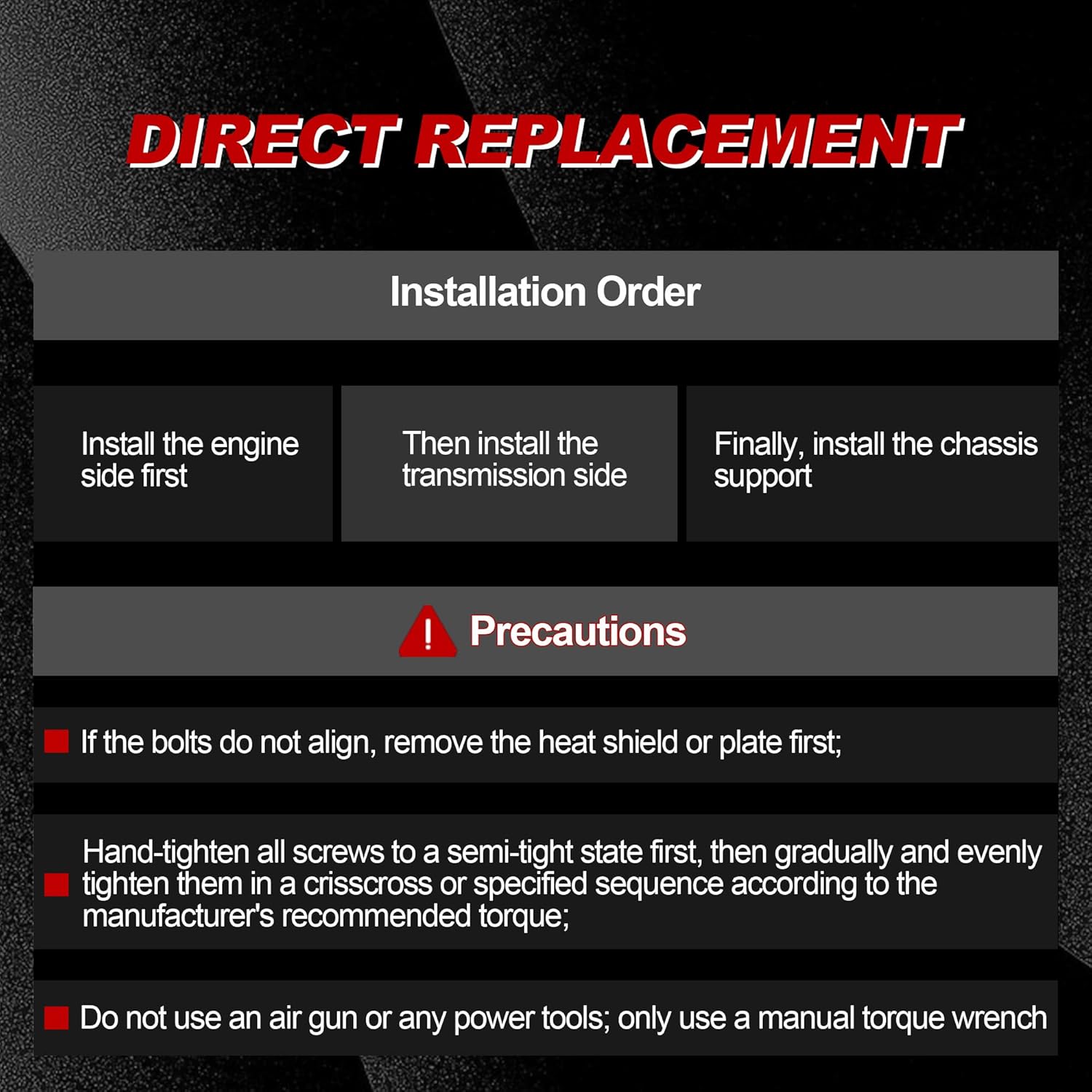 Engine Motor Mount Kit and Transmission Mount 123610D100 123050D023 123710D110 123720D110 Compatible for Toyota Corolla Matrix Compatible for Pontiac Vibe 1.8L Auto Trans 2003-2008 (Set of 4)