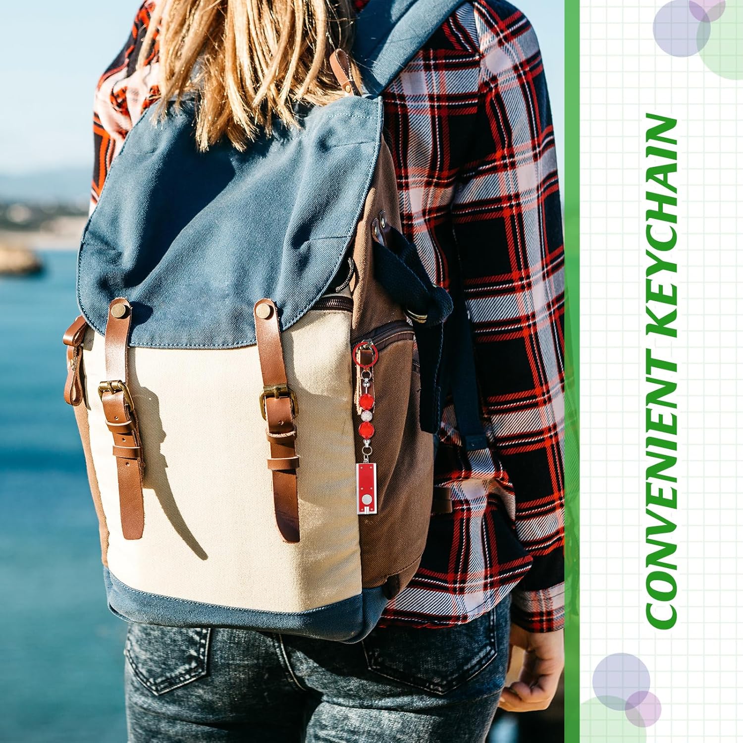 Retisee 12 Set Beadable Keychain 12 Beadable Keychain Bars with 12 LED Light, Key Chain Accessories Bulk for Jewelry Making - Image 6