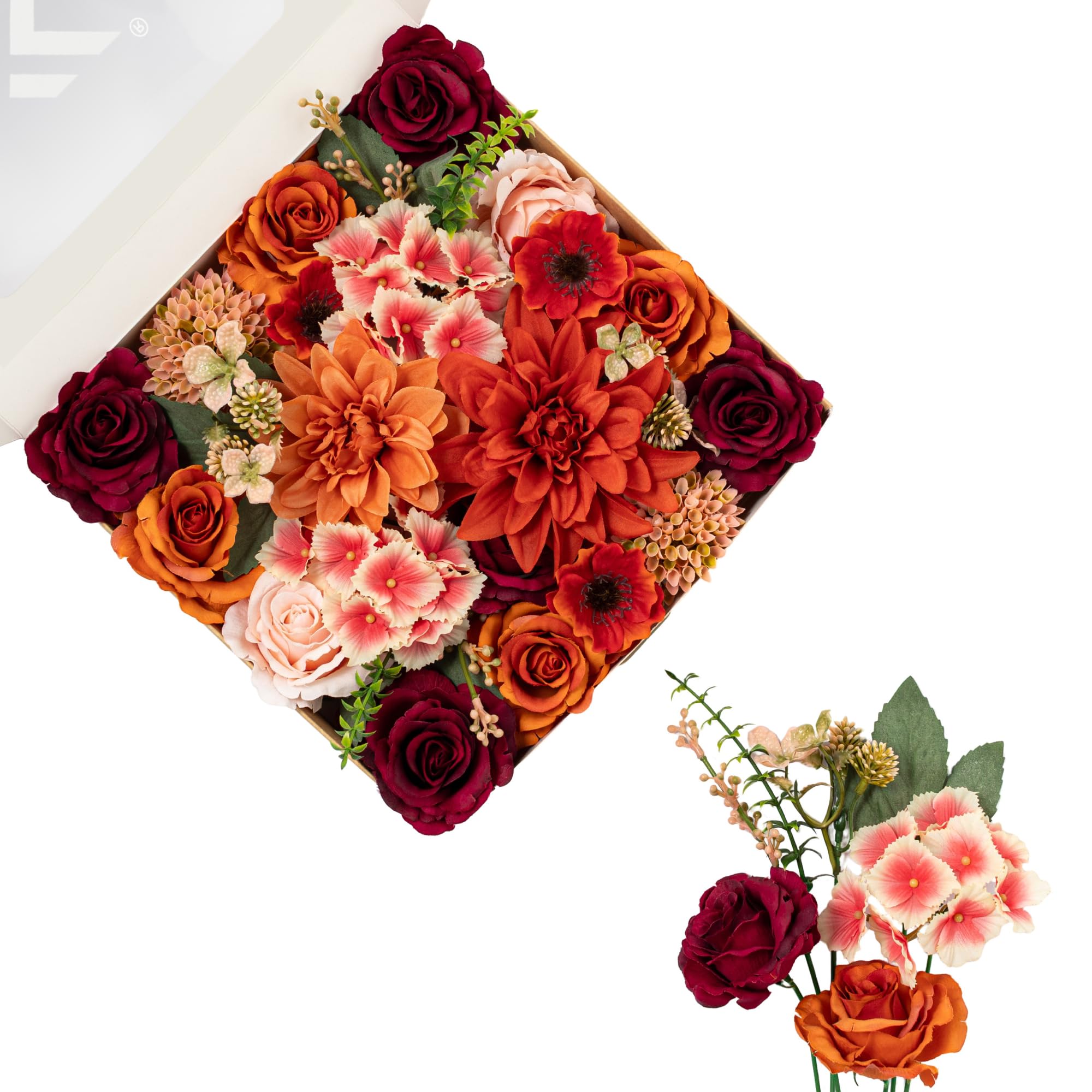 FANKO Artificial Flowers Burnt Orange