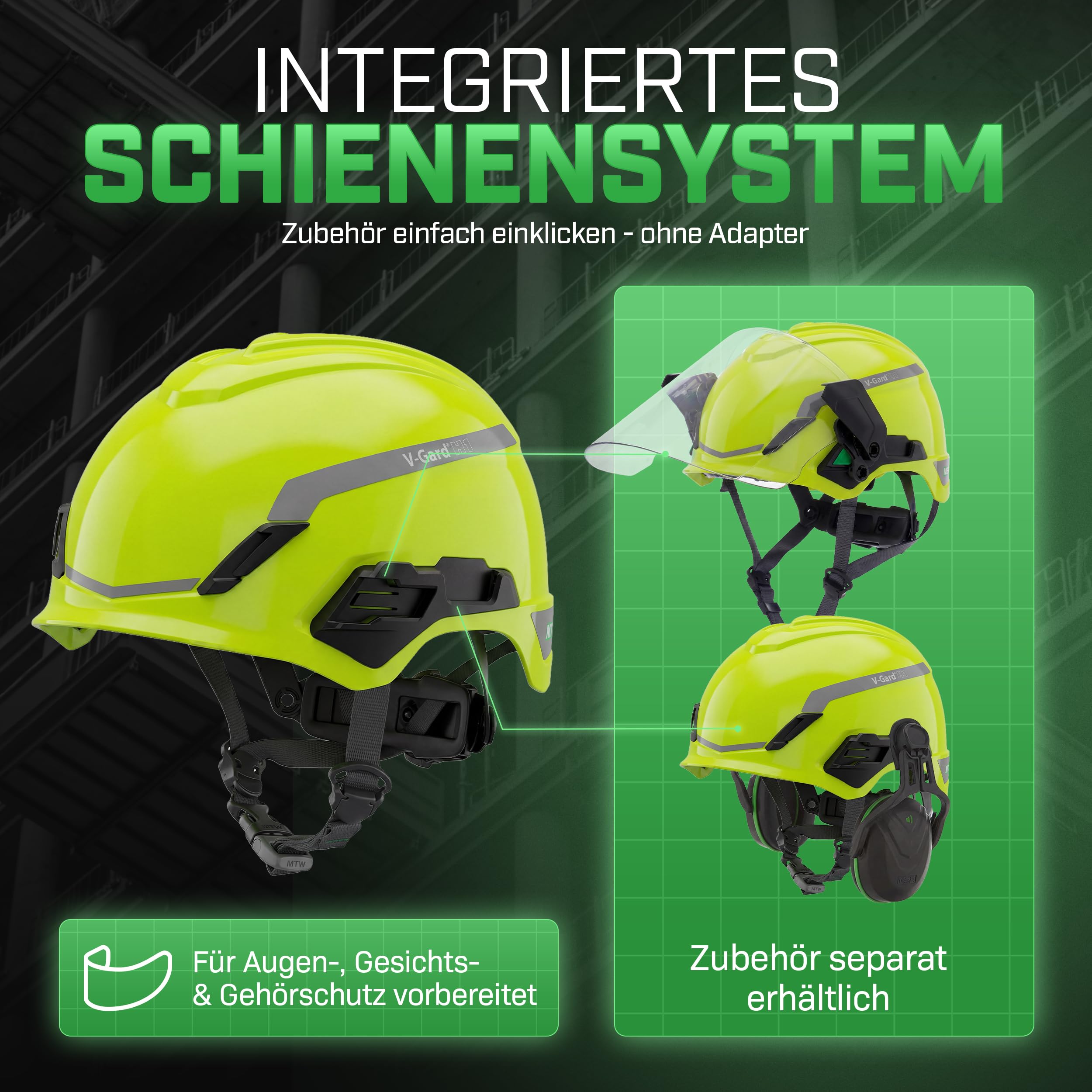 MSA V-Gard H1 Novent Casque de chantier – Casque de protection non ventilé pour chantier et électricien – Casque conforme à la norme DIN EN 397 pour le travail