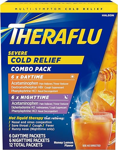 Theraflu Polvo para infusión para resfríos severos con múltiples síntomas tos y resfríos severos nocturnos Polvo para infusión caliente para el