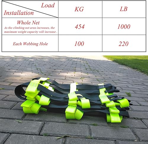 Miniatura 3 de DREAMOSA Red ninja, obstáculos de escalada para patio trasero, juego de columpio, jungla, gimnasio, parque de juegos, red de juego resistente para