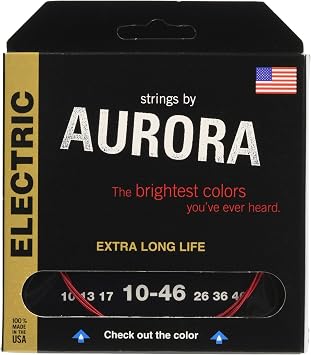 Aurora Electric Guitar Strings 10 Gauge Red
