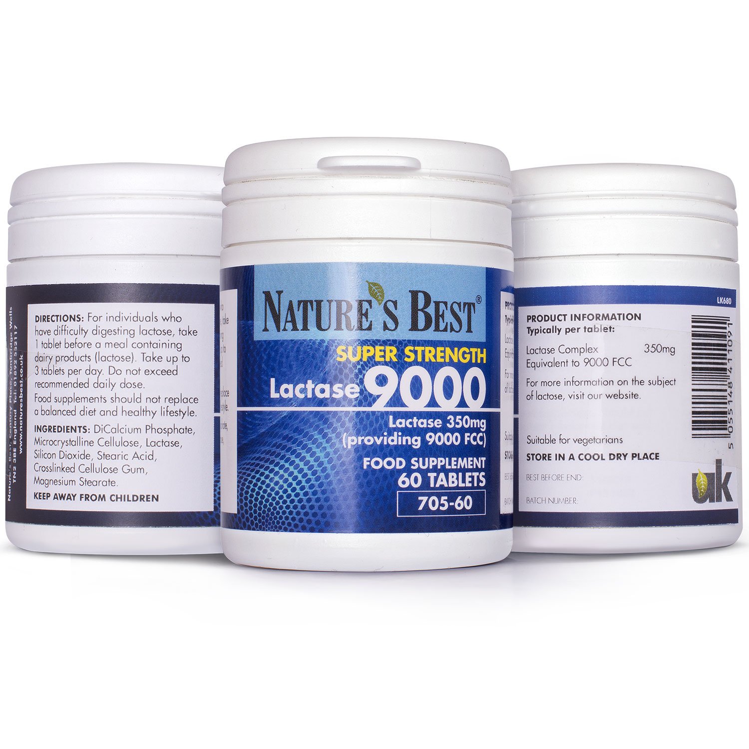 Super Strength Lactase Tablets 9000 FCC Enzyme Units Max Strength