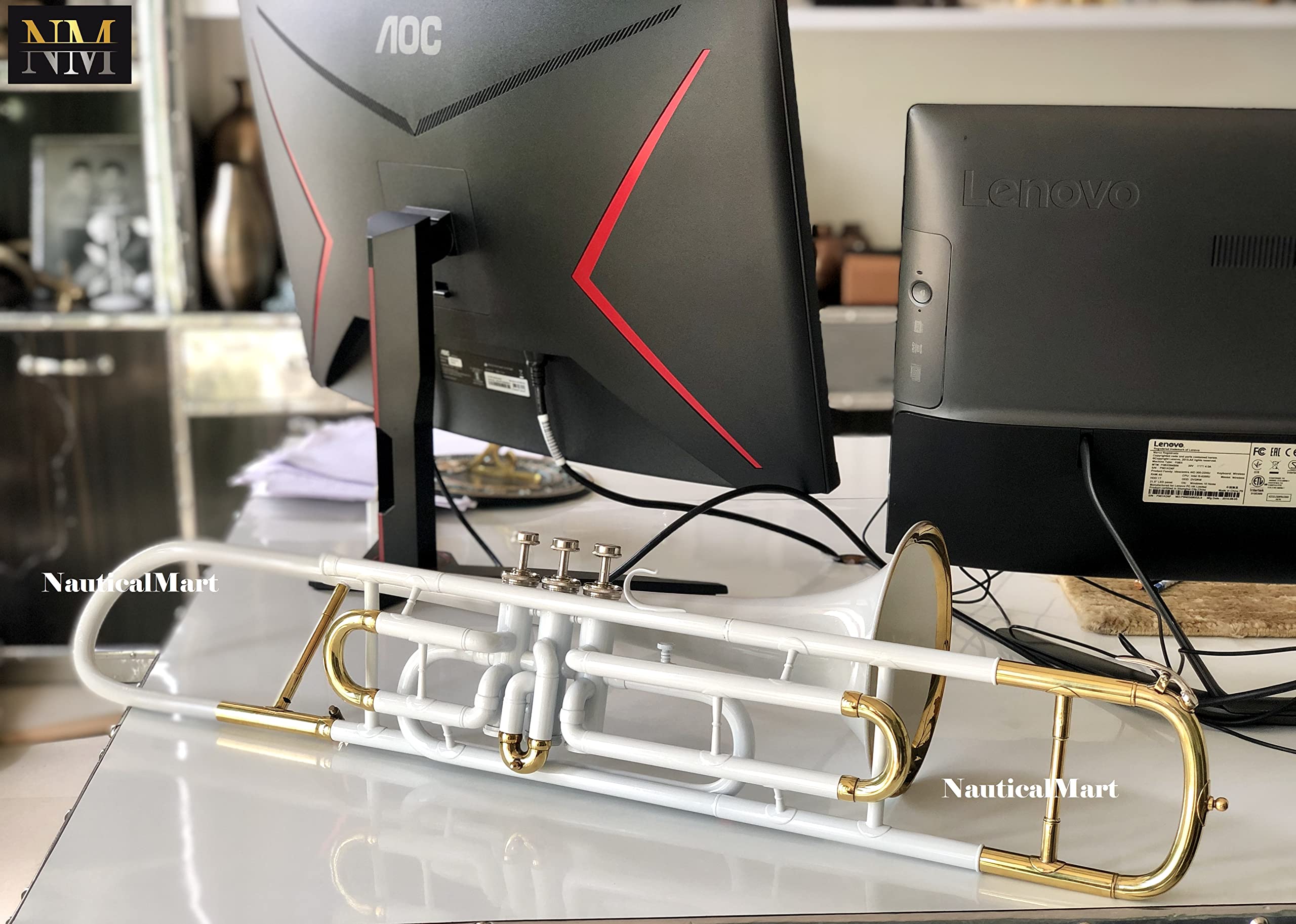 Nauticalmart Valve Trombone Bb White - Image 7