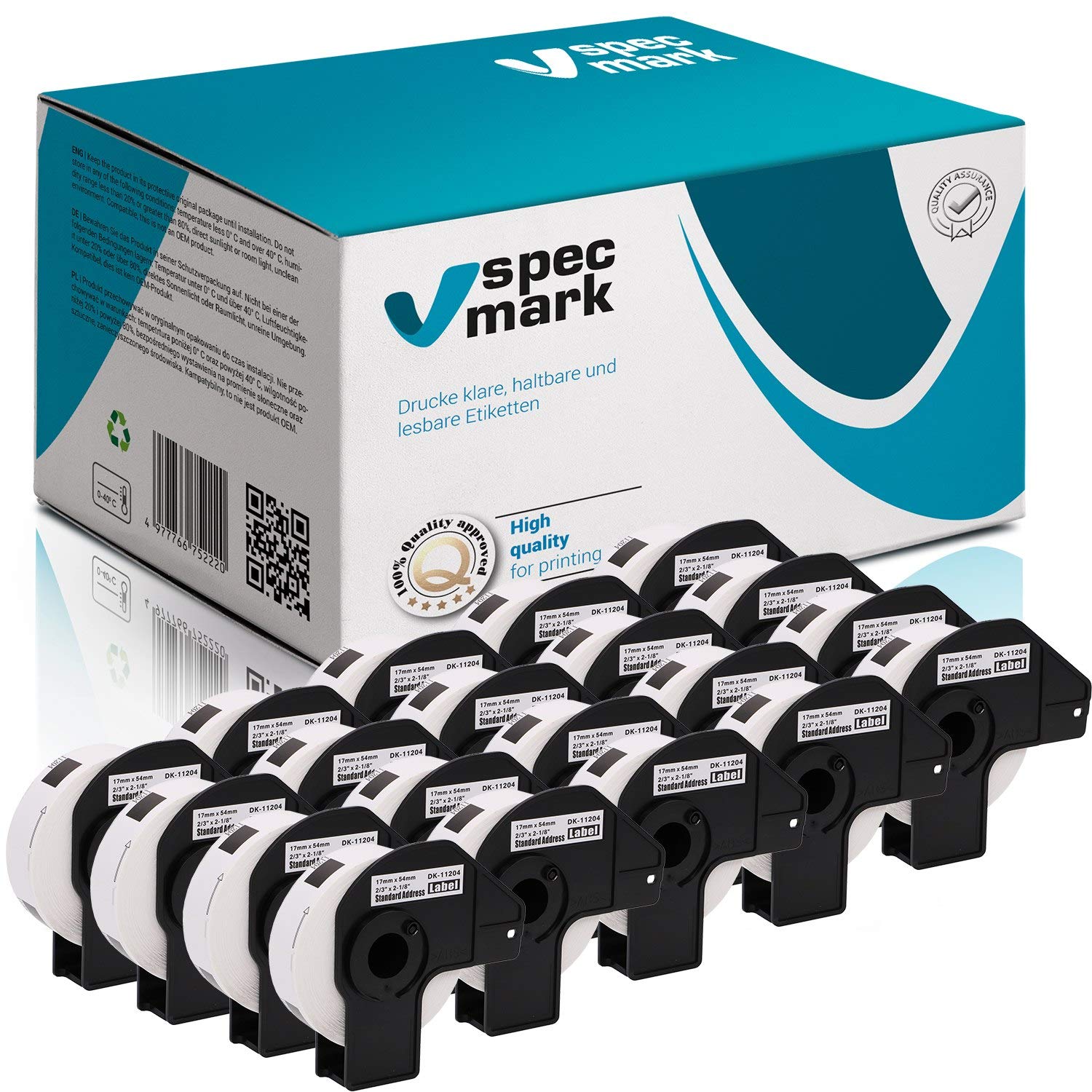 rolli etichette compatibili con brother ql-570 ql-800 20 pacchi