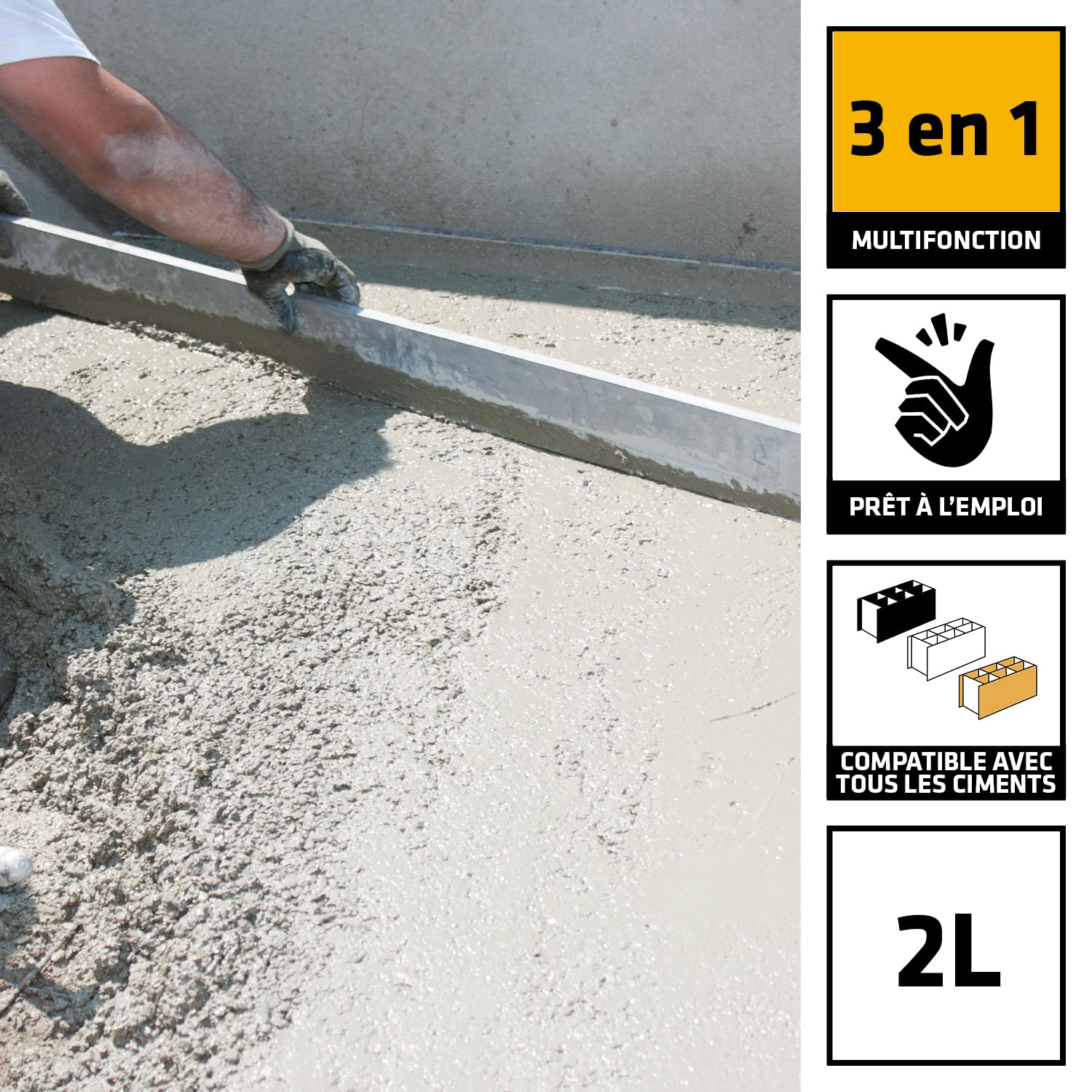 SIKA - Primaire d'adhérence et produit de cure - SikaLatex 360 - Résine d'accrochage pour adhérence et étanchéité des mortiers et enduits (ciment/plâtre/chaux)- Prêt à l'emploi - 2L