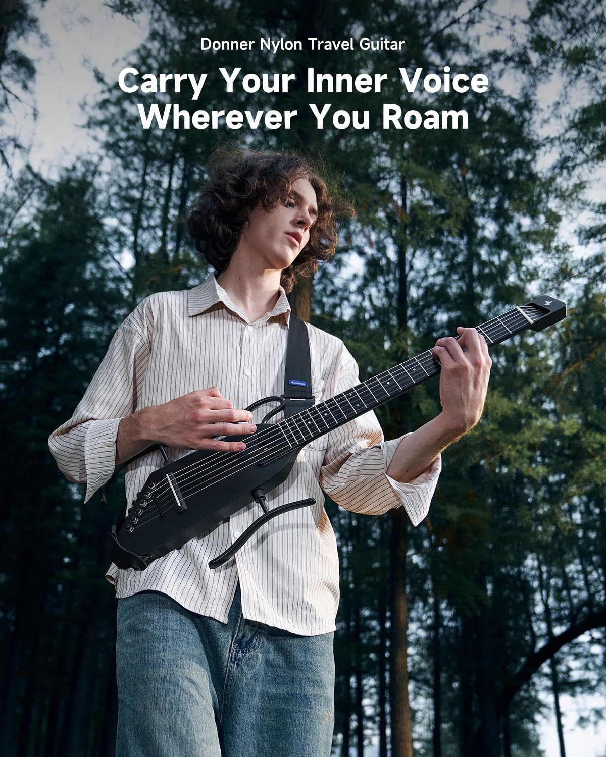 Donner HUSH C ナイロン弦モデル Amazon.com: Donner Electric Nylon String Guitar for Travel