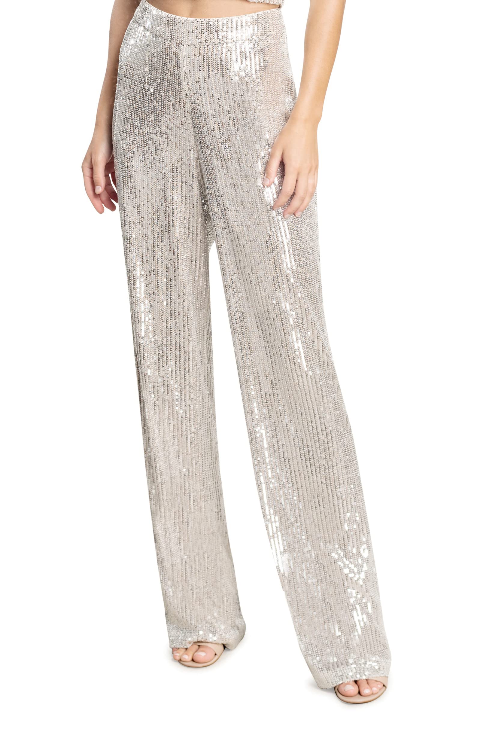 Dress The Population Womens Dina Sequin Classic Pant