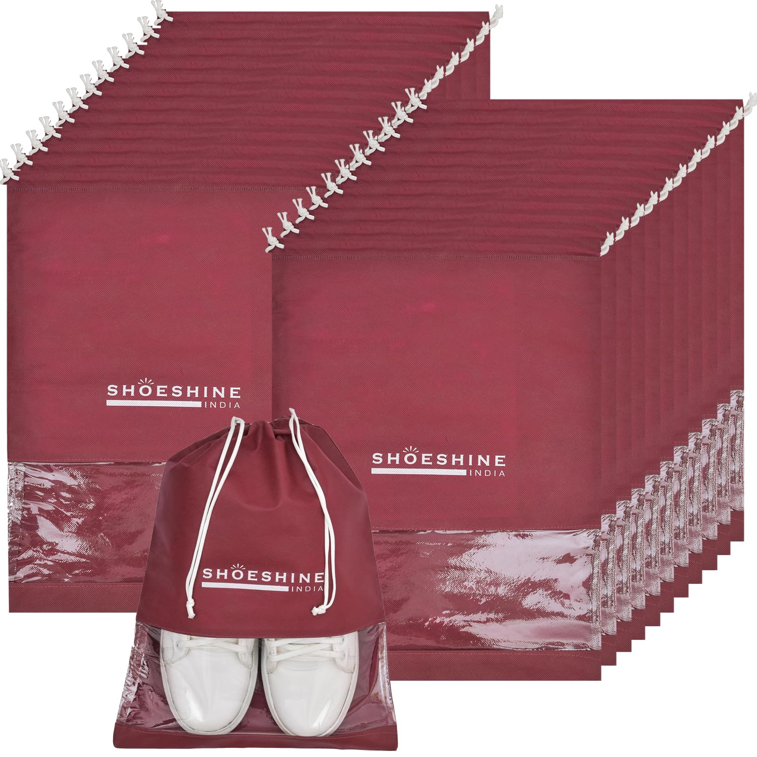 Shoeshine Shoe Bag (24 Pack) for Travel & Storage Travel Organizer for Women & Men Travel Accessories Shoe Organizer Shoe Bags Pouches Travel Shoe Cover for Travelling Travel Essentials