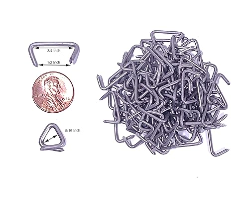 Anillos de cerdo de acero inoxidable de 34 pulgadas para tapicería fabricados en los Estados Unidos (bolsa de 100 unidades, 3.5 onzas)