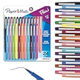 Paper Mate Felt Tip Pens, Flair Marker Pens, Medium Point, Assorted, 24 Count - Home, Office, Back to School, Teacher Supplies