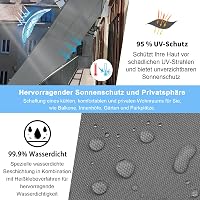 Vela solară dreptunghiulară Sunnylaxx Straight Edge 2 x 2,5 m, antracit, impermeabilă, cu șuruburi cu ochi, pentru grădină, terasă, protecție solară și UV 3