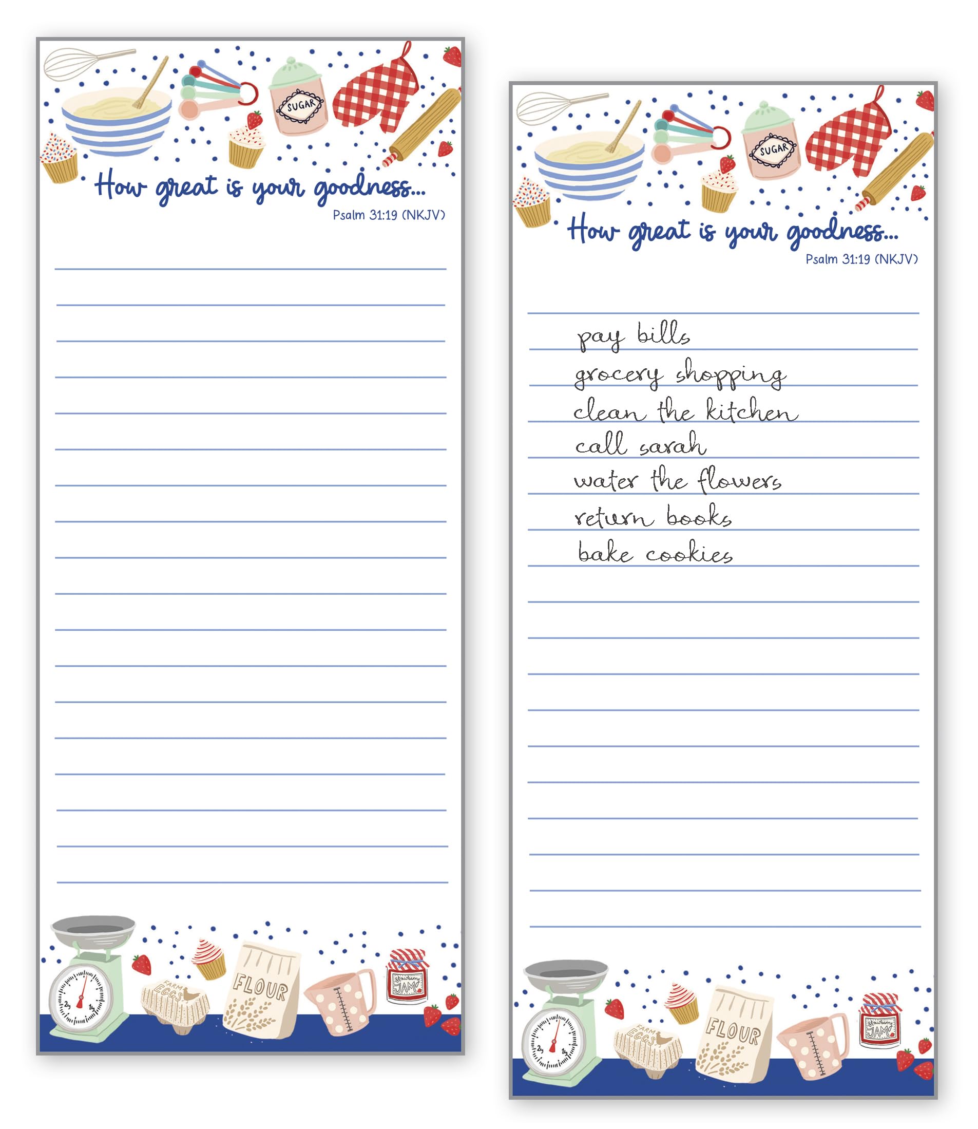 List pad bloc-notes avec aimant to-do list écriture sainte lot de 2 - 5