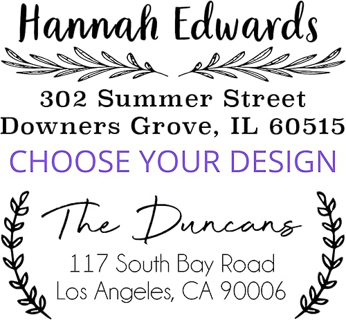 Miniatura 2 de Sello de dirección para elegir diseño. Sello de dirección de retorno autoentintado personalizado, gran boda, inauguración de la casa o regalo para