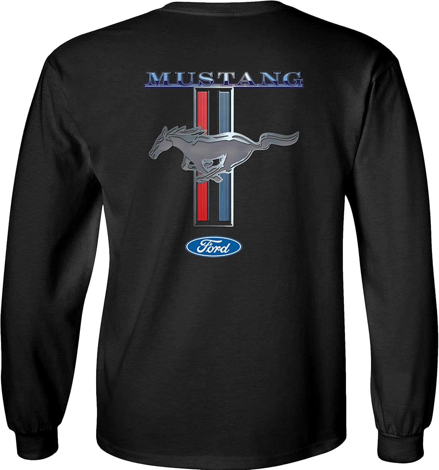Mustang Pony Stripe Ford Long Sleeve Shirt
