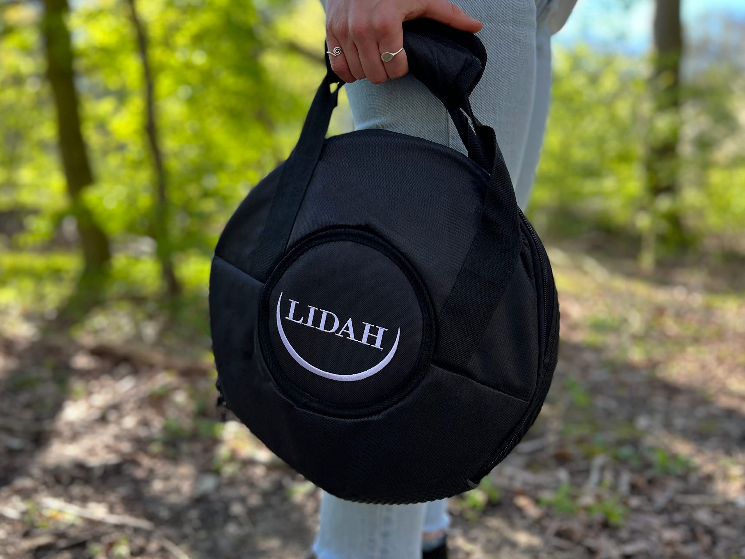 LIDAH Steel Tongue Drum - Equinox Zephyr Series Handpan 36 cm, Instruments de Musique pour Enfants Adultes, Yoga Méditation Chakra Tambour à Main Lotus Tambour à Main Pan Steeldrum Bol chantant