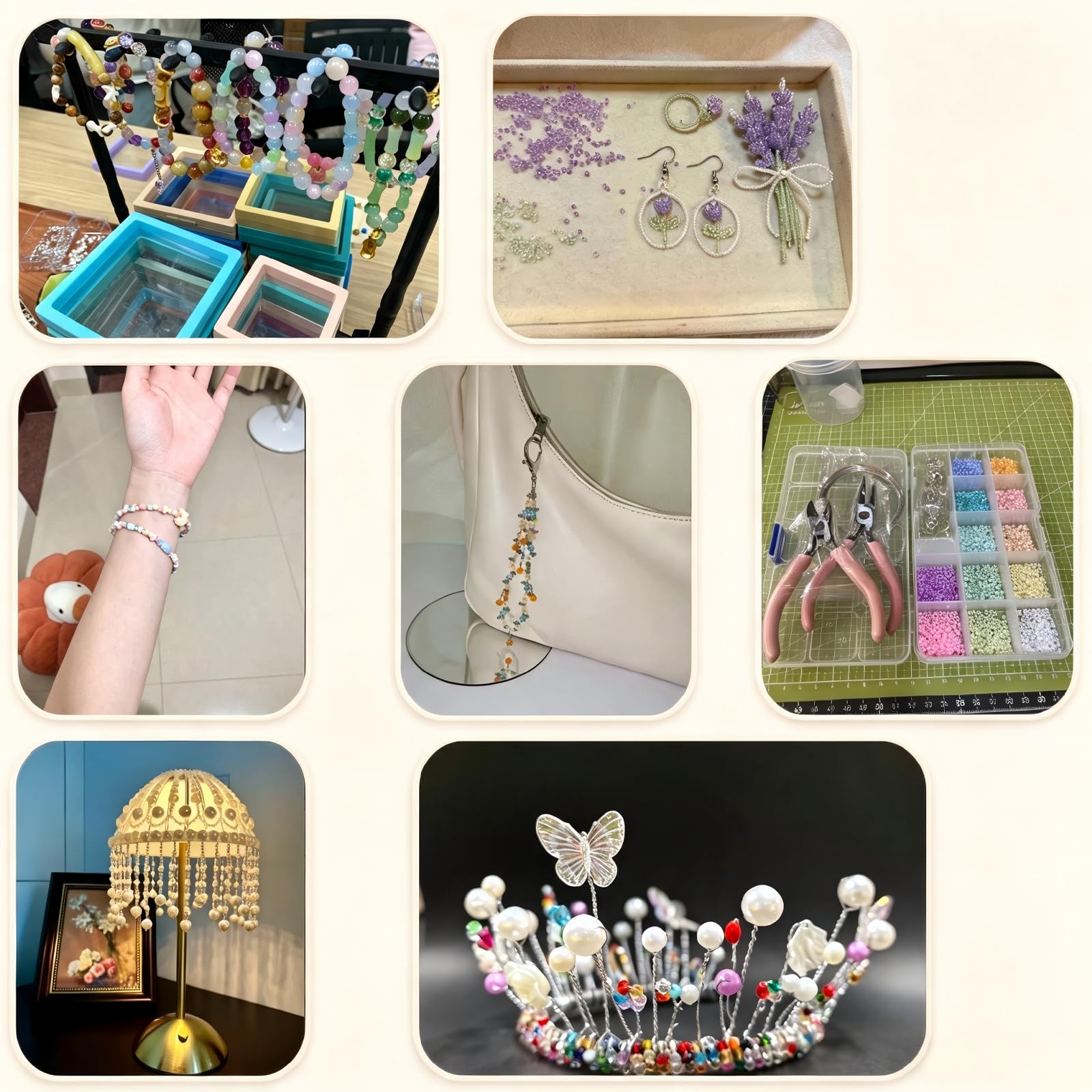 Kit Cuentas Multi-Tamaño, Cuentas Letras para Pulseras de Amistad DIY