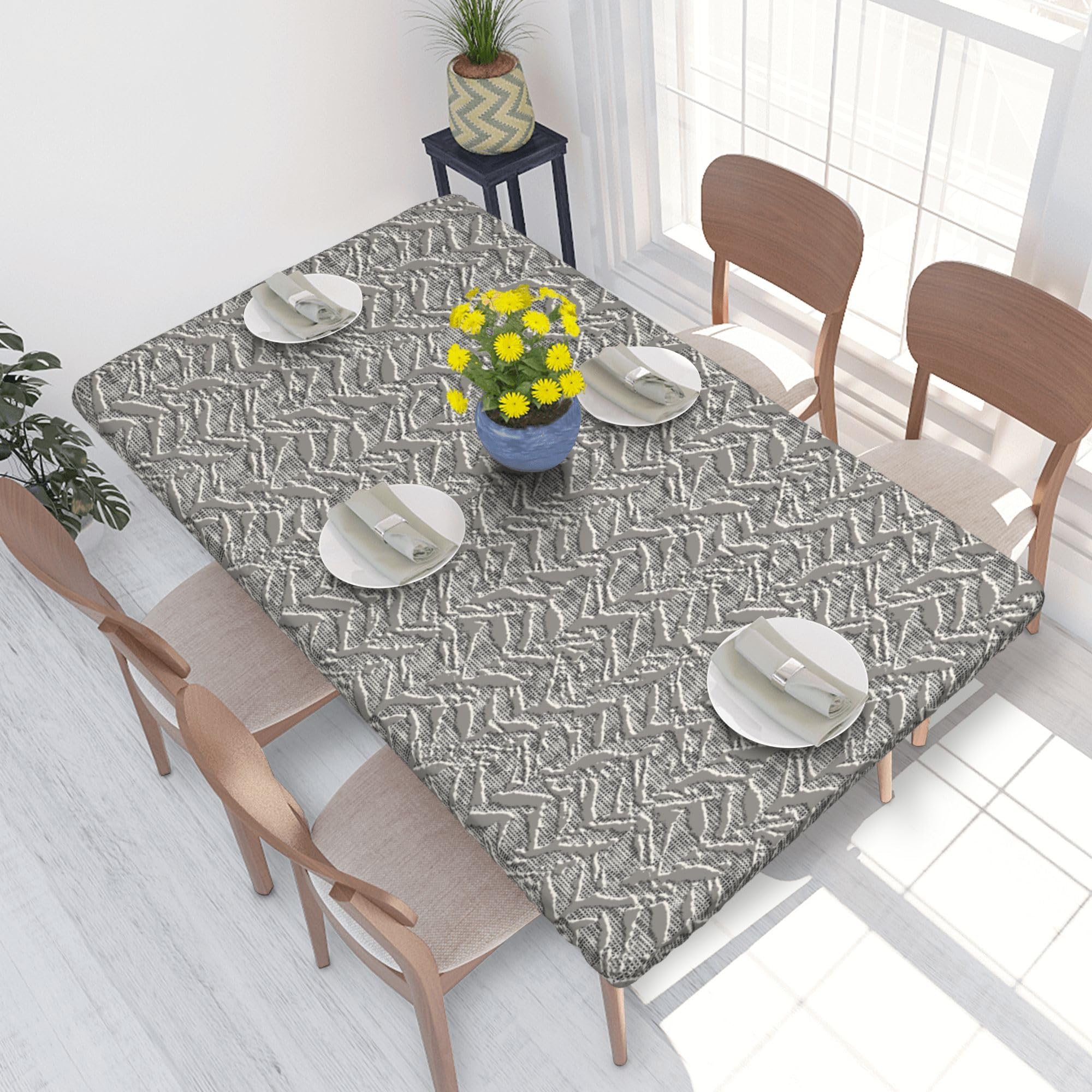 Nappe de jardin extensible 76x122 cm blanche pour repas sereins