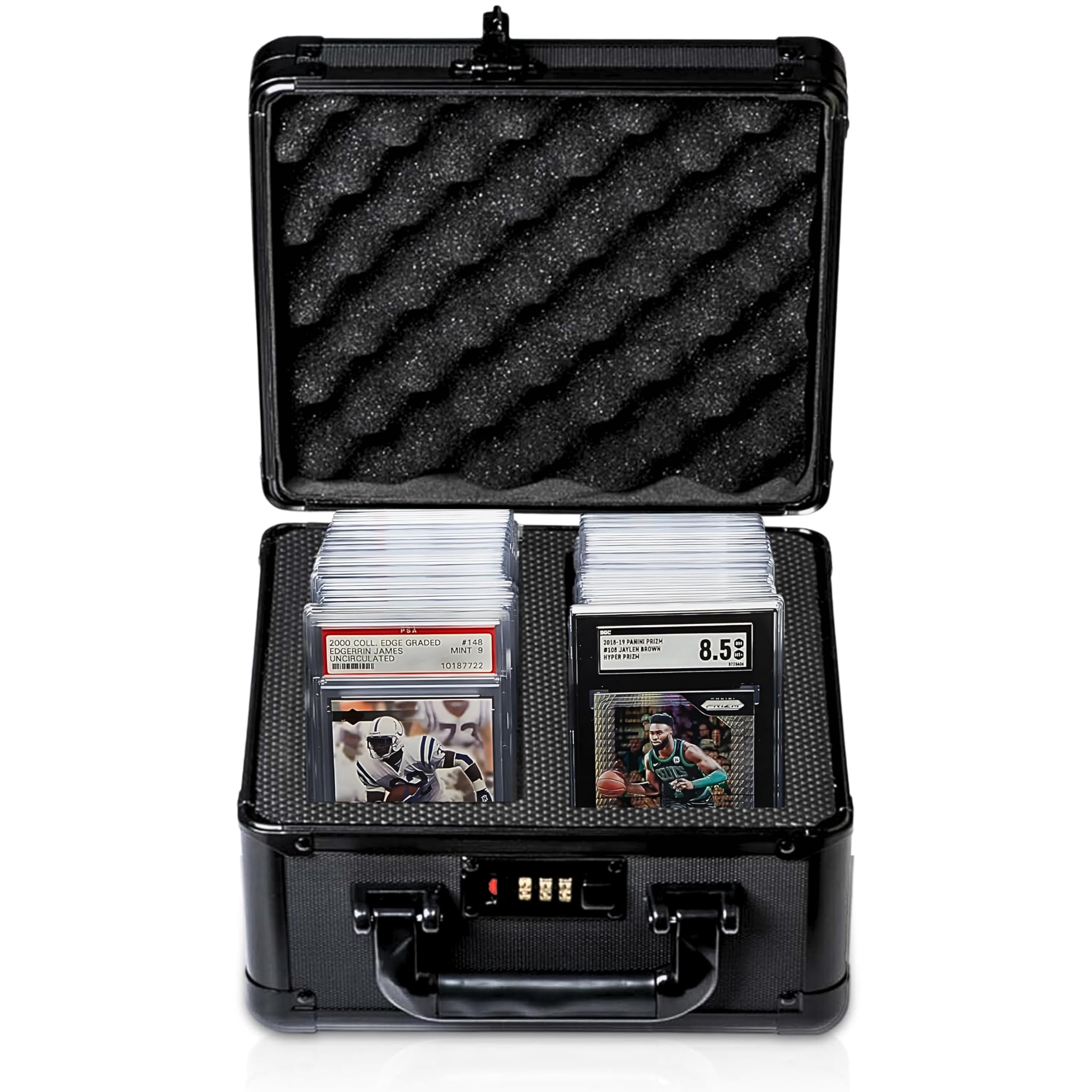 Collector's First Pick 2 Row Slab Case Graded Card Storage Box, Holds 60+ Card Slabs, Fits PSA, CSG, BGS, SGC, Magnetic Card Holder and Top Loaders