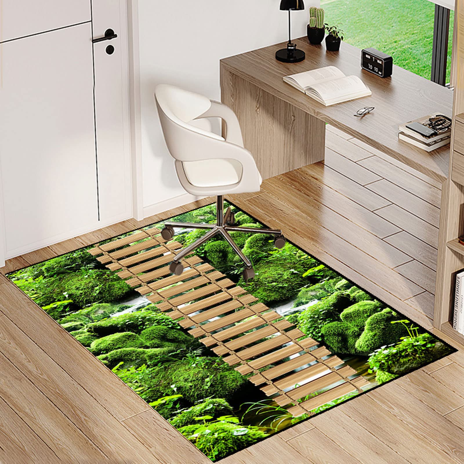 Single tree forest Chair Mat For Hardwood Floors,Office Chair Carpet，Multi-Purpose Floor Protectors For Rolling Chairs，Area Rug，anti-skidding And Stop Noise,Available In A Variety Of Colors And Sizes