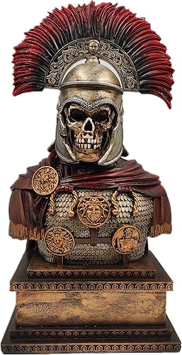 Miniatura 4 de LOOYAR Escultura de resina de soldado centurión del imperio romano de la Legión de los muertos vivientes para la casa, sala de estar, porche,