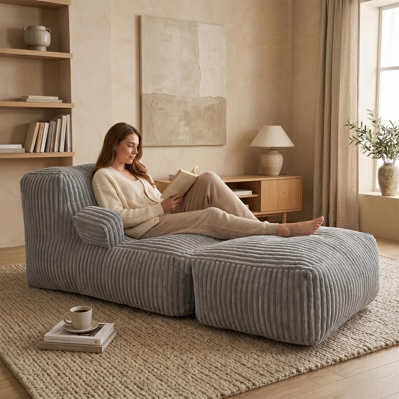 MaxiBean 6FT Faux Fur Bean Bag