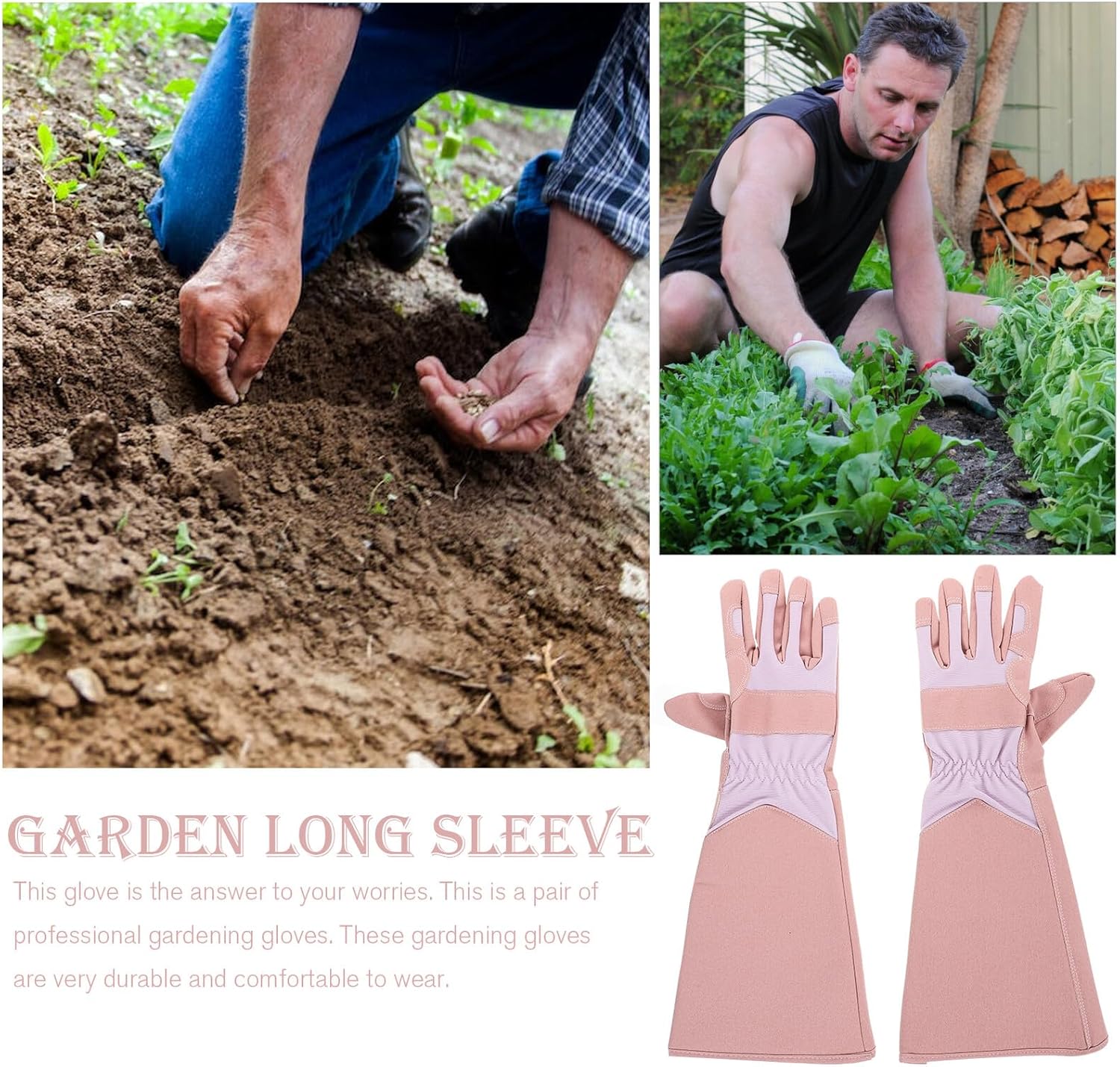 Garden Gloves Thorn Proof Long Sleeve Protective Gloves for Women and Men Gardening Puncture Resistant for Pruning and Planting Sturdy Outdoor Gardening Gear