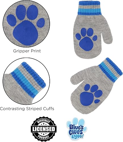 Miniatura 5 de Nickelodeon boys Winter Hat and Mitten Set, Blue's Clues Toddler Beanie for Kids Ages 2-4
