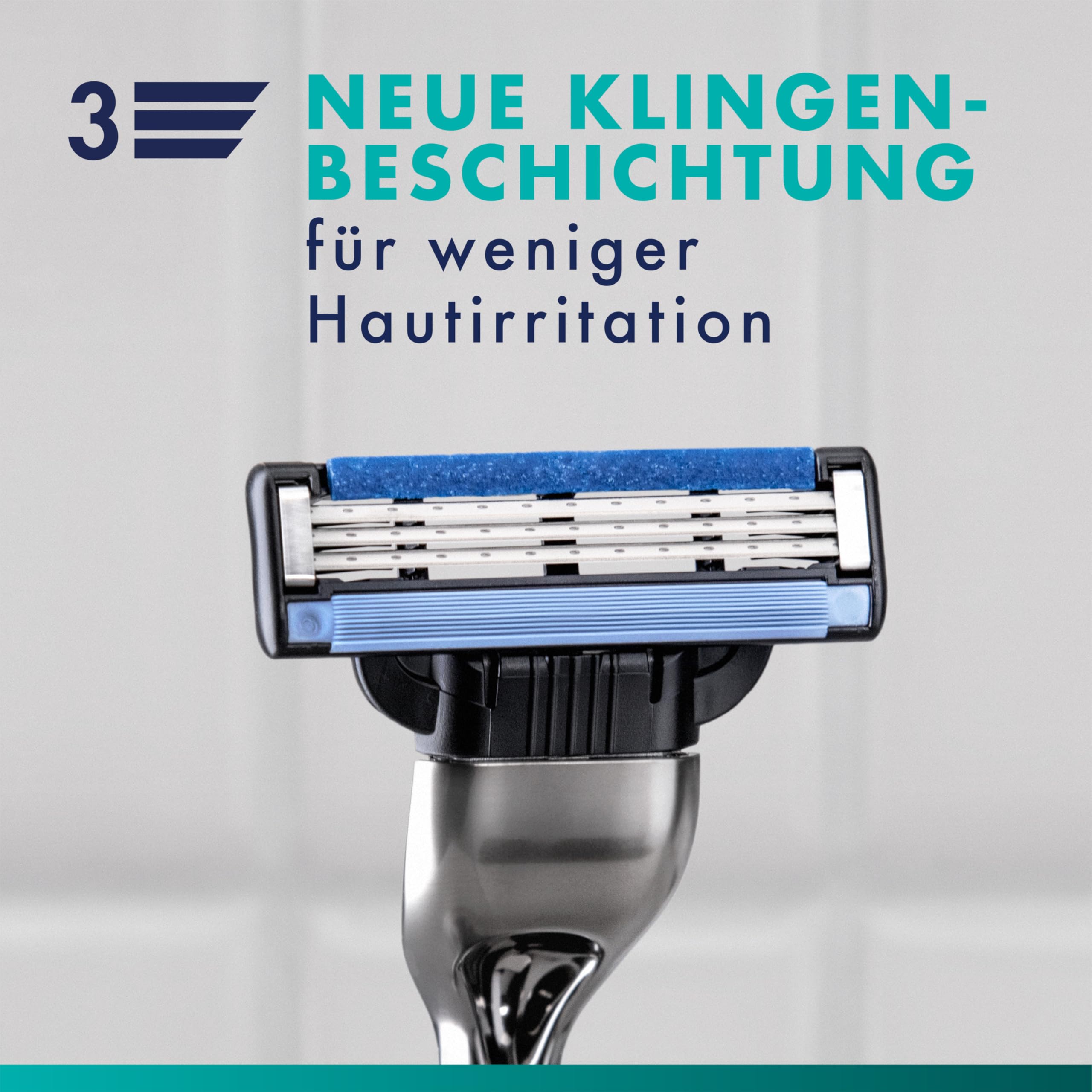Gillette Mach 3 Klingen Herren, 28 Original Rasierklingen, Blau - Ersatzklingen Männer für Nassrasierer mit Gleitstreifen für Ein Sanftes Gleiten Und Klingenbeschichtung