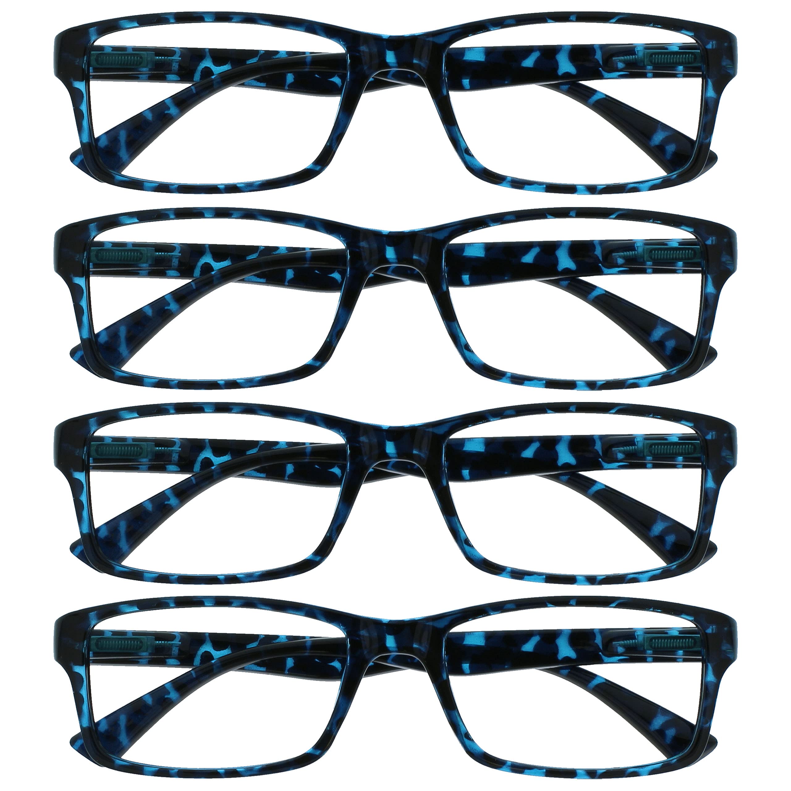 Uv Reader Gafas De Lectura Azul Carey Lectores Valor Pack 4 Hombres Mujeres Uvr4092Bl +1,50 4 Unidades 88 g
