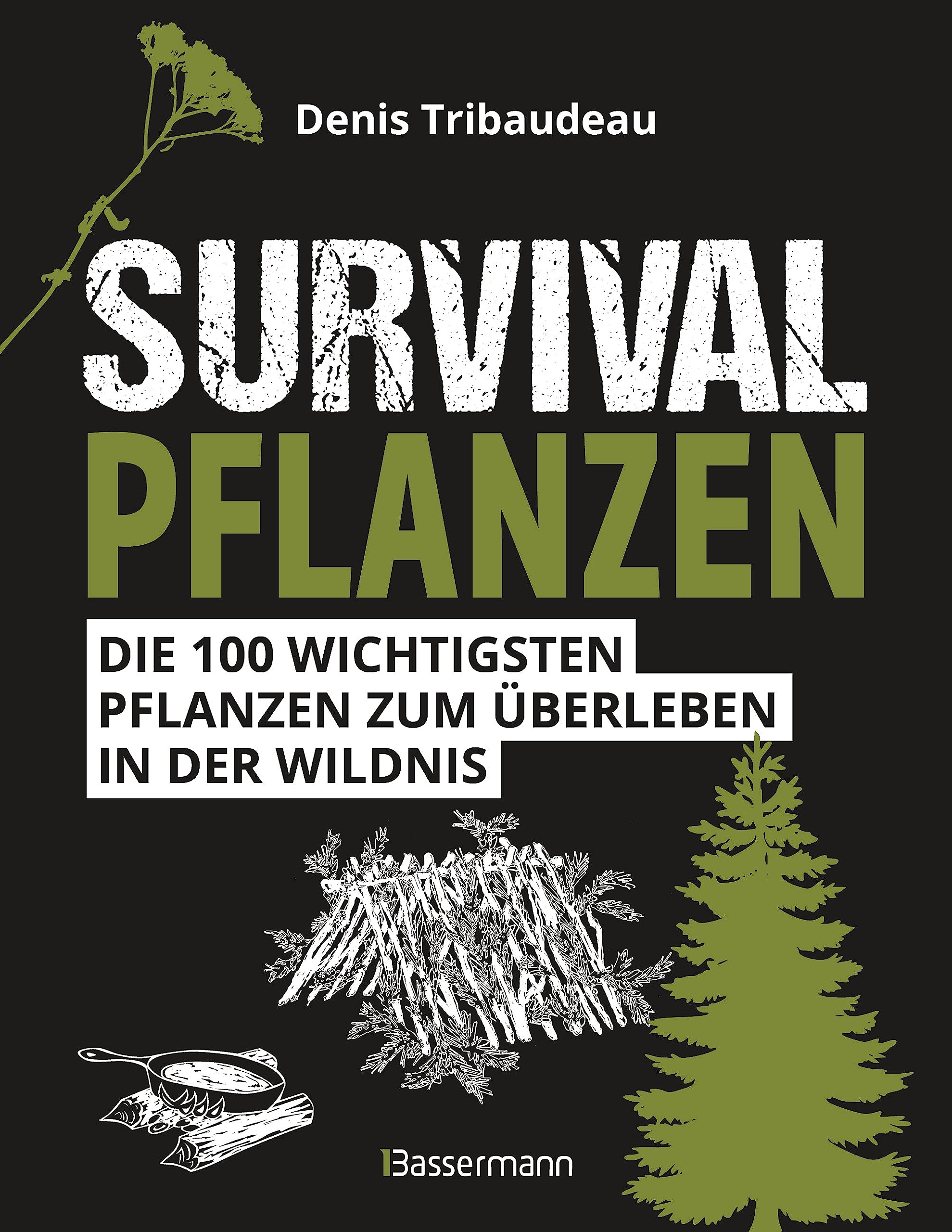 Survivalpflanzen. Die 100 wichtigsten Pflanzen zum Überleben in der Wildnis: Das Survival Handbuch für Heilmittel, Nahrungsmittel, zum Hütten-/Lagerbau und viele andere Einsatzmöglichkeiten