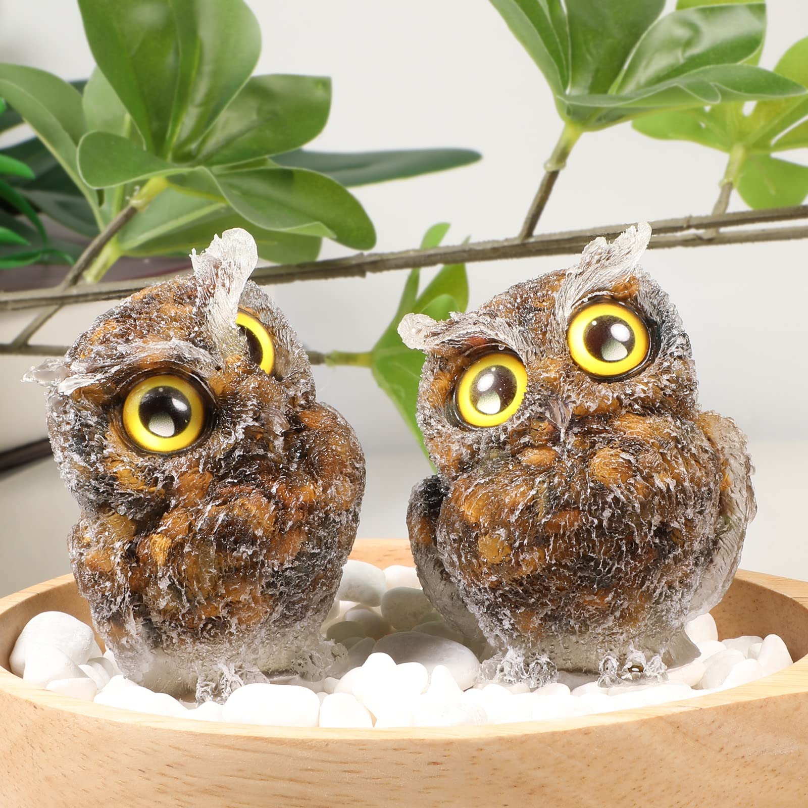Amazon.co.jp: mookaitedecor タイガーアイ フクロウ 像 彫刻 ストーン