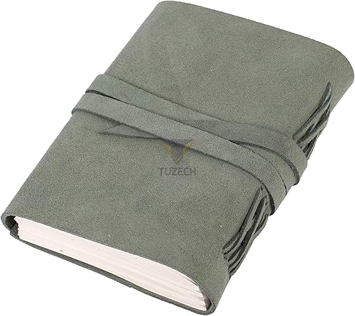 Miniatura 9 de TUZECH Cuaderno de escritura grande de sombras hecho a mano de cuero encuadernado para mujeres y hombres, regalo para cuaderno de bocetos de arte,