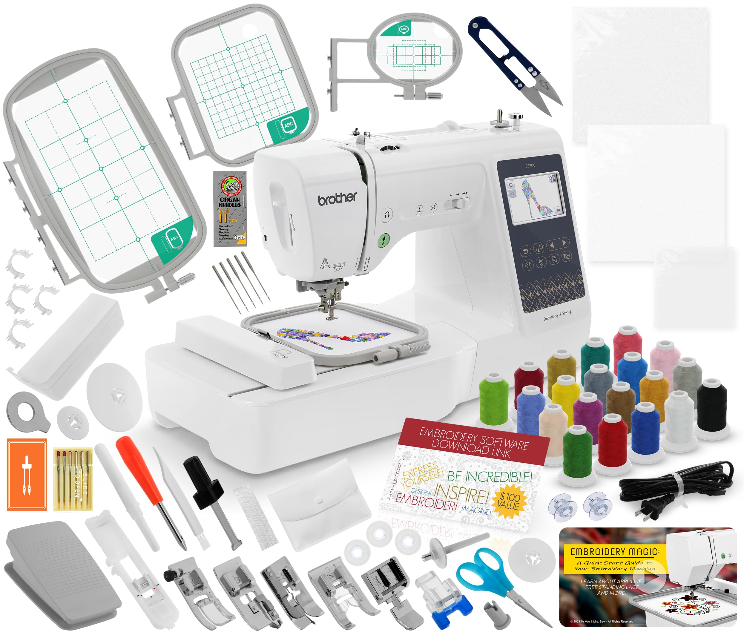 Brother SE700 Sewing &amp; Embroidery Machine with Ultimate Embroidery Package