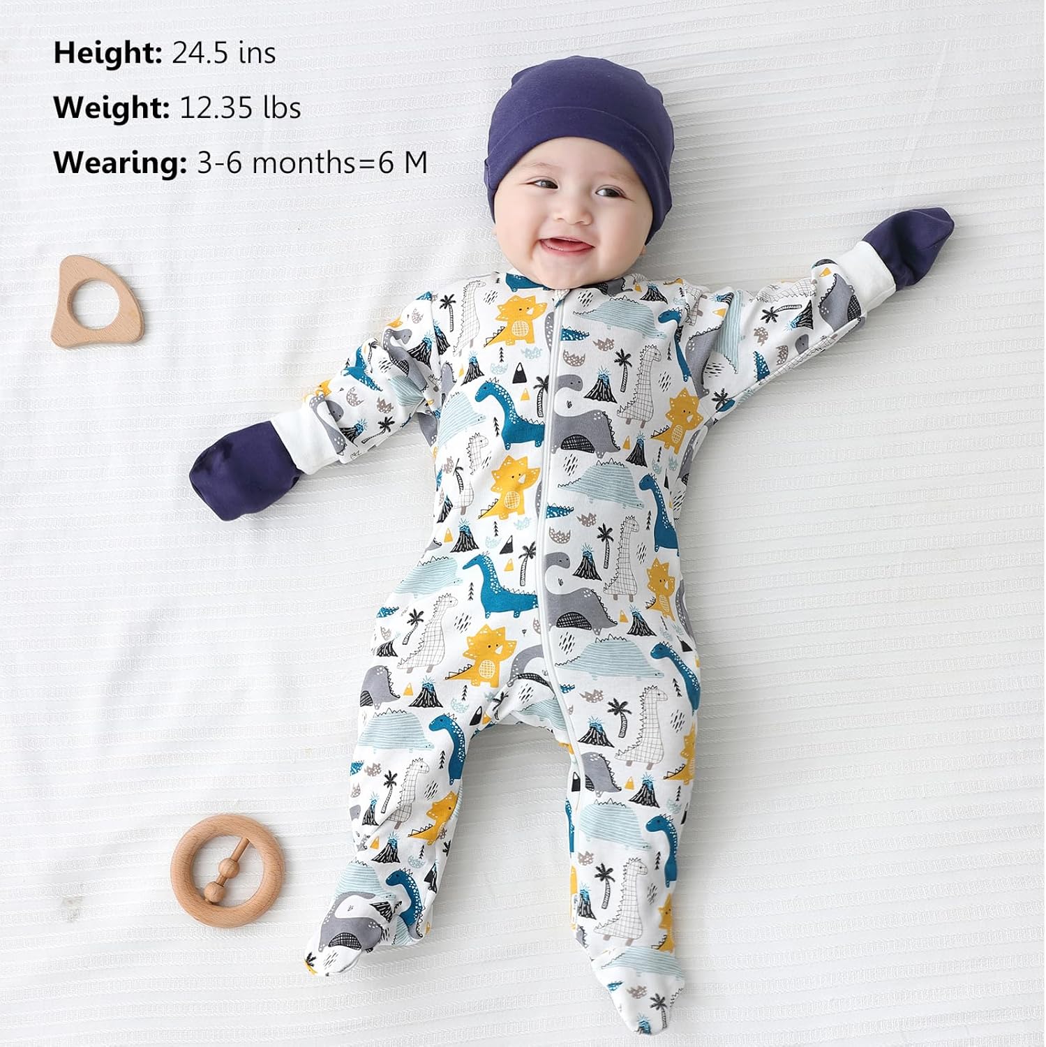 Newborn Baby 2-way Zipper Romper Cotton One-piece Jumsuit 3-pack, 0-24 Months - Image 4