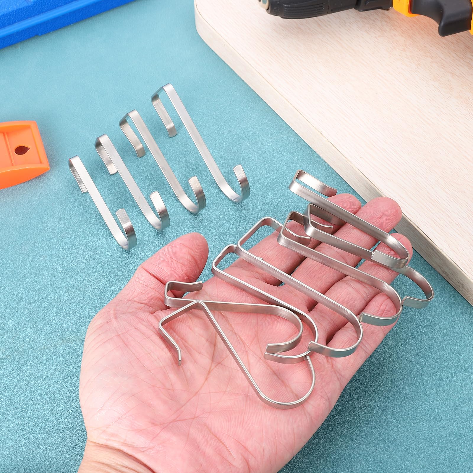 Crochet S RuiLing Lot De 10 Grands Crochets Plats En S Robustes En Acier Inoxydable 304 Solide En Forme De S, Crochets De Suspension Pour Cuillère, Poêle, Pot, Multi-usages Crochet En S