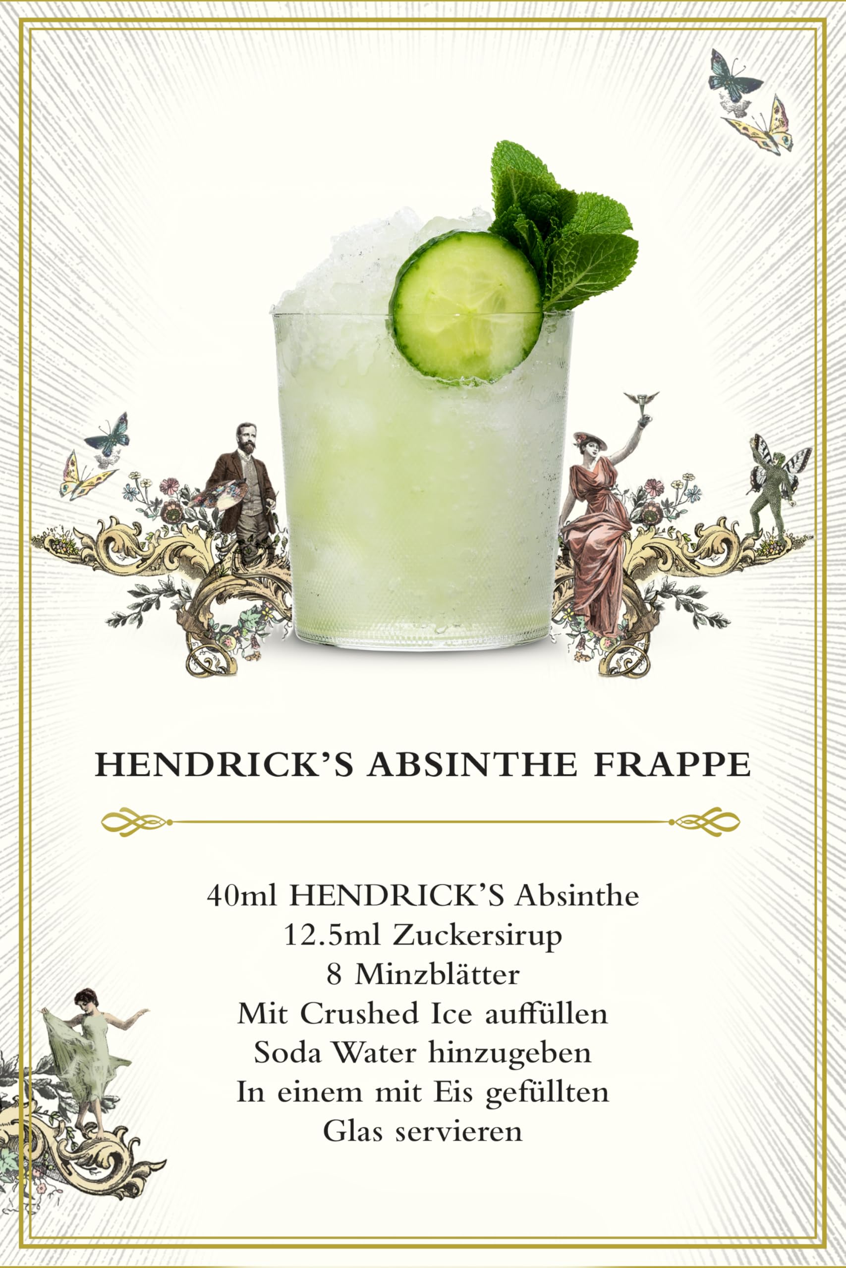 HENDRICK’S Absinthe – Neu gedacht & unverkennbar Hendrick’s – Mit Rosen- & Gurkenessenzen – Kräuterig, floral & außergewöhnlich – 48% vol. – 0,7 l