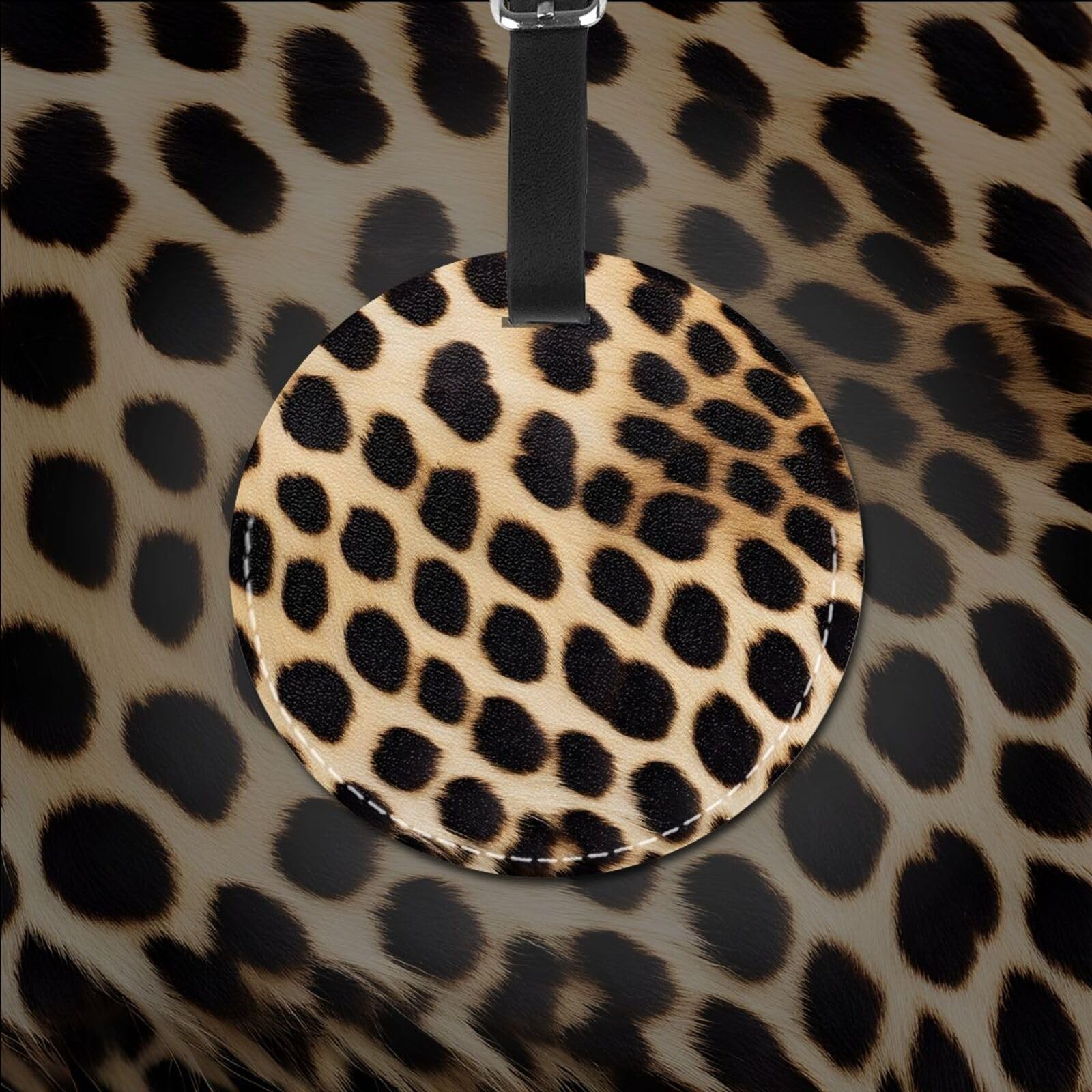 Gepäckanhänger mit Leopardenmuster, 6 Stück, Gepäckanhänger, Koffer, Gepäckanhänger mit Etiketten, Reisetaschen, PVC