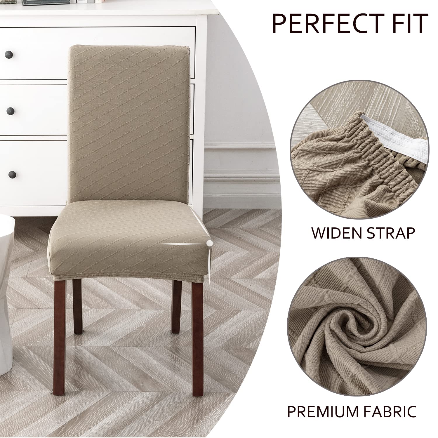 6 Fodere Elastiche Per Sedie - Azzurro, Lavabili, Con Lacci, Antipolvere - Foto 10