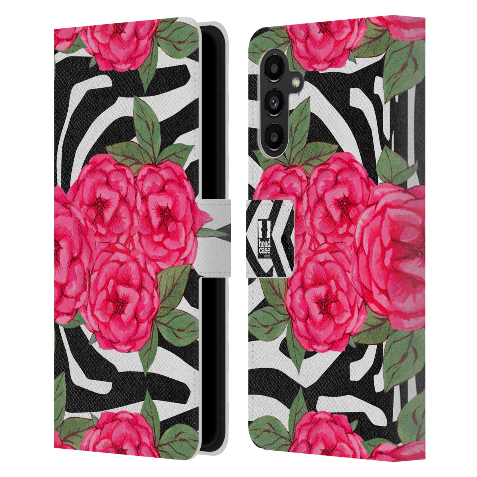 Funda libro Samsung Galaxy A13 5G evita arañazos carcasa cuero cebra 7