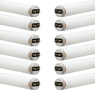 GE Lighting Reveal 79040 32-watt 2475-Lumen T8 Light Bulb with Medium Bi-Pin G13 Base, 12-Pack