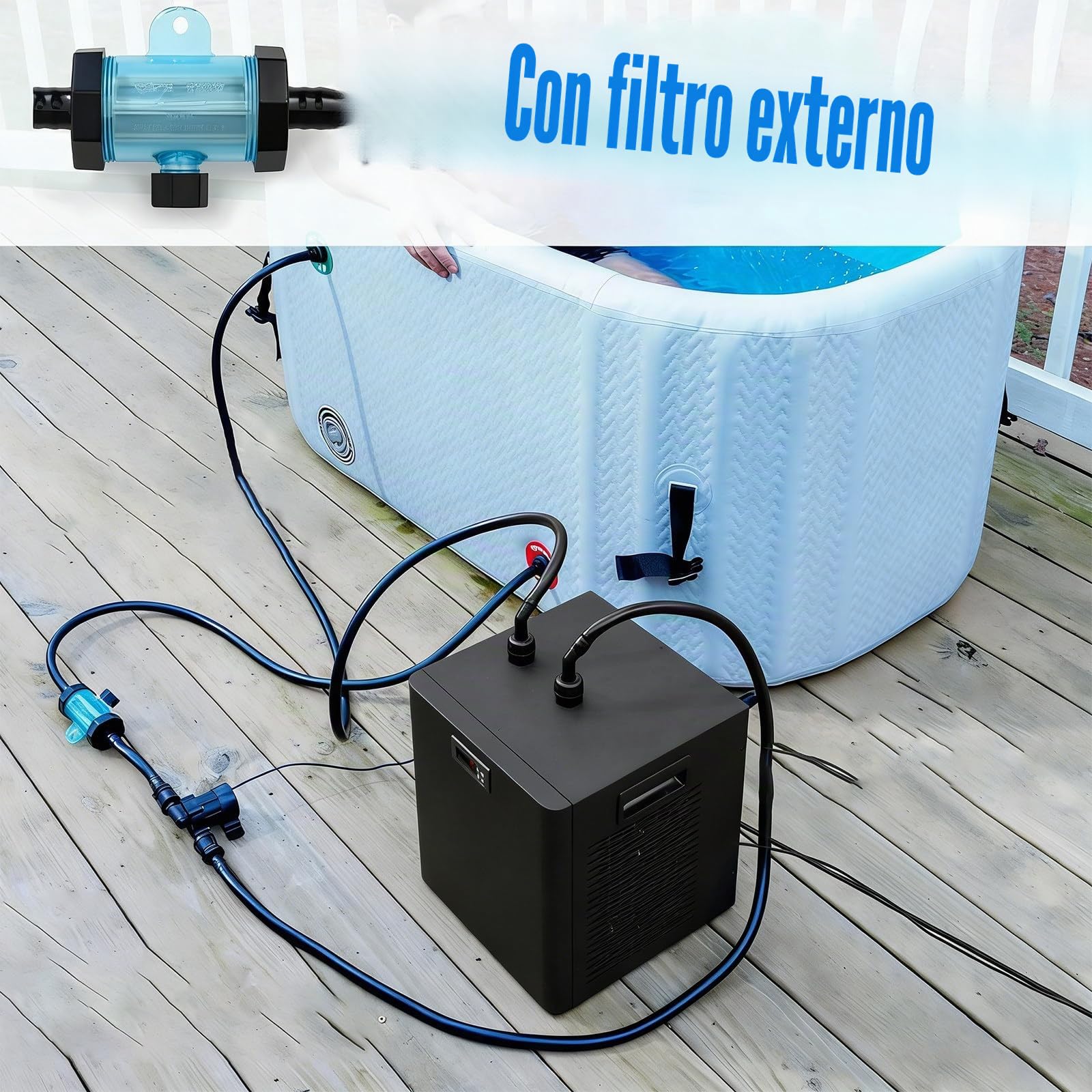 Enfriador de Agua para Acuario para Tanque de Peces compresor de refrigeración Axolotl Agua Salada, Medusas de Coral de Agua Dulce 300L/79gal | compresor de refrigeración Axolotl Agua Salada, Medusas de Coral de Agua Dulce
