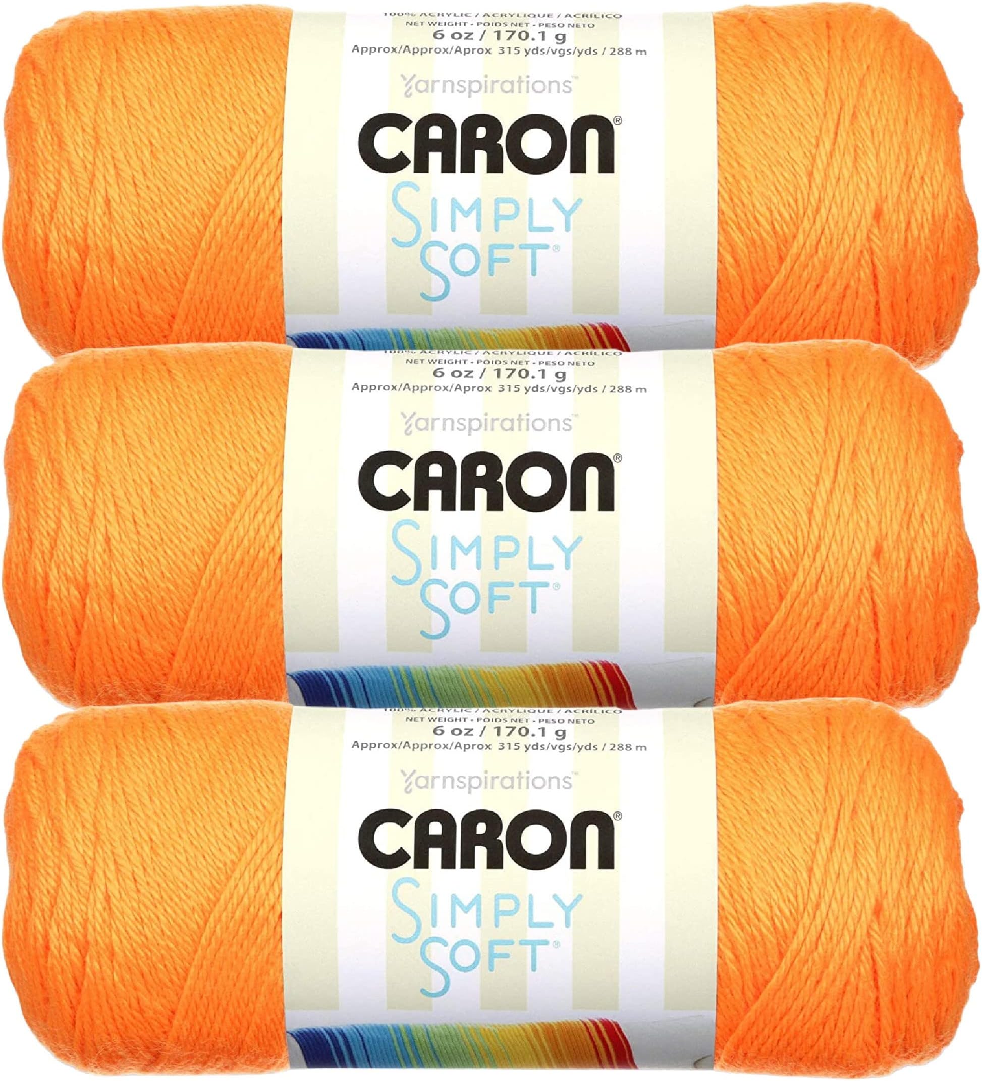 Simply+Soft+Yarn+Solids+(3-Pack)+Neon+Orange+H97003-97743